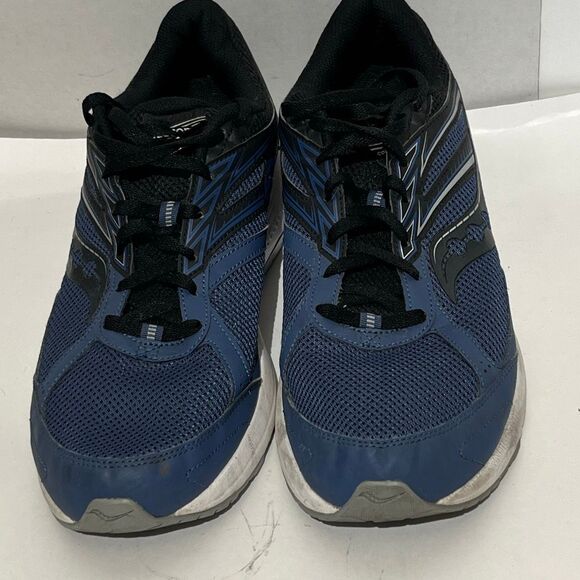Saucony Men\'s Blue Black Cohesion 14 Mesh Lace Up Athletic Running Shoes Size 14 main image 5